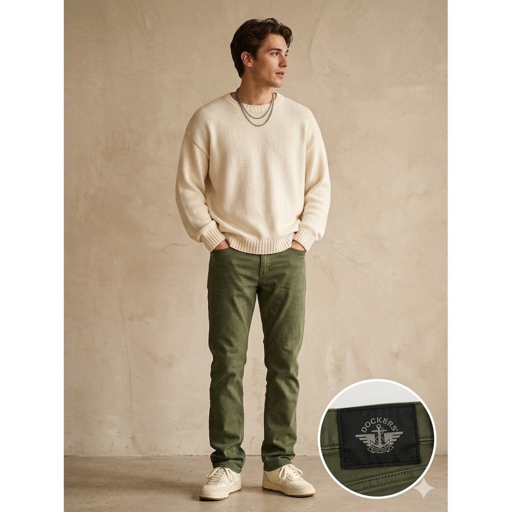 Dockers All Seasons Tech 30x32 Cotton Blend Gorpcore Straight Fit Pants Mens‎